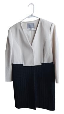 Women's Classiqes Entier Black and White Jacket Preppy Feminine Blazer Size M